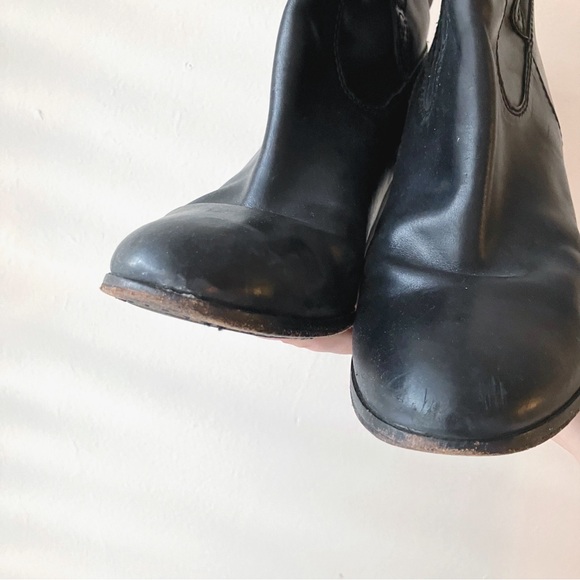 FRYE • Leather Pull-On Bootie in Black - Picture 3 of 11
